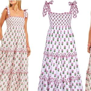 Pink City Prints Hollyhock Mix Athens Dress